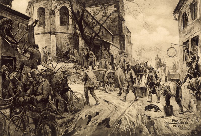 Rust bij de kerk in St Souplet door Felix Schwormstadt