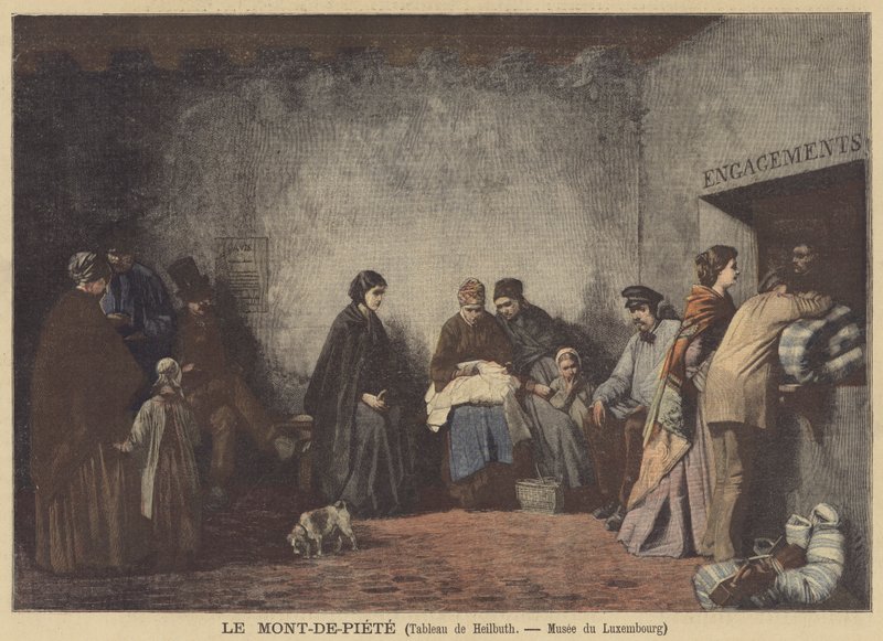 Le Mont-de-Piete (Het Pandjeshuis) door Ferdinand Heilbuth