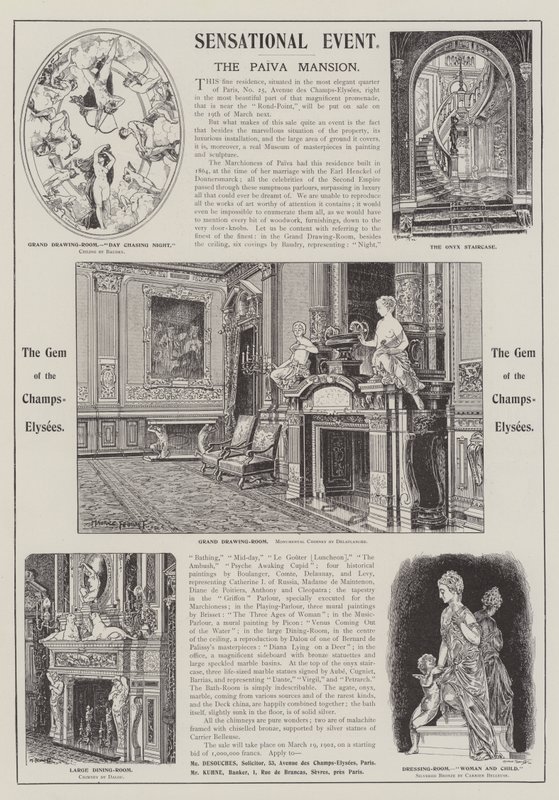 Advertentie, het Paiva herenhuis door Feuillet