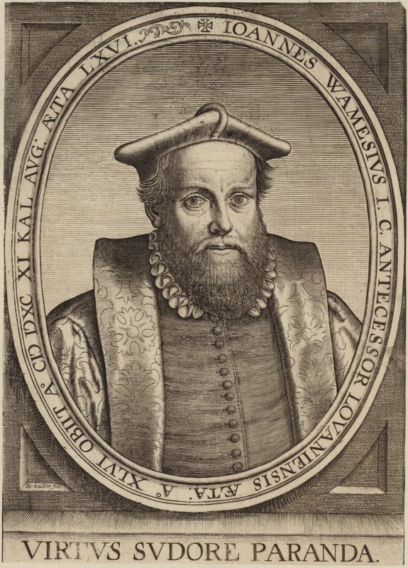 Portret van Jan Wamesius door Flemish School