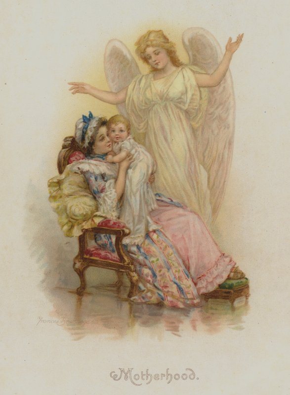 Moederschap (chromolitho) door Frances Brundage