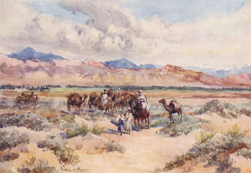 Een karavaan in de Sahara door Frances Nesbitt