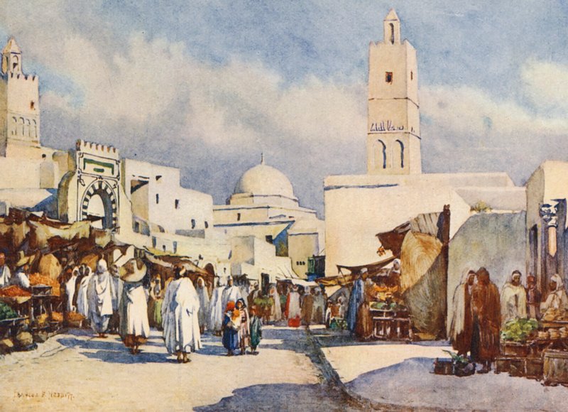 La Grande Rue, Kairouan door Frances Nesbitt