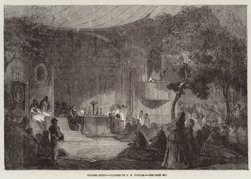 Spaanse scène door Francis William Topham