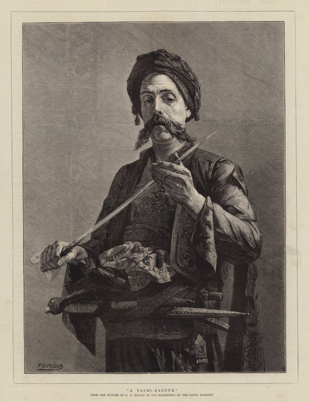Een Bashi-Bazouk door Francis Davis Millet