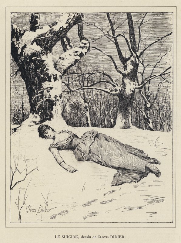 Zelfmoord door Francois Auguste Didier Clovis