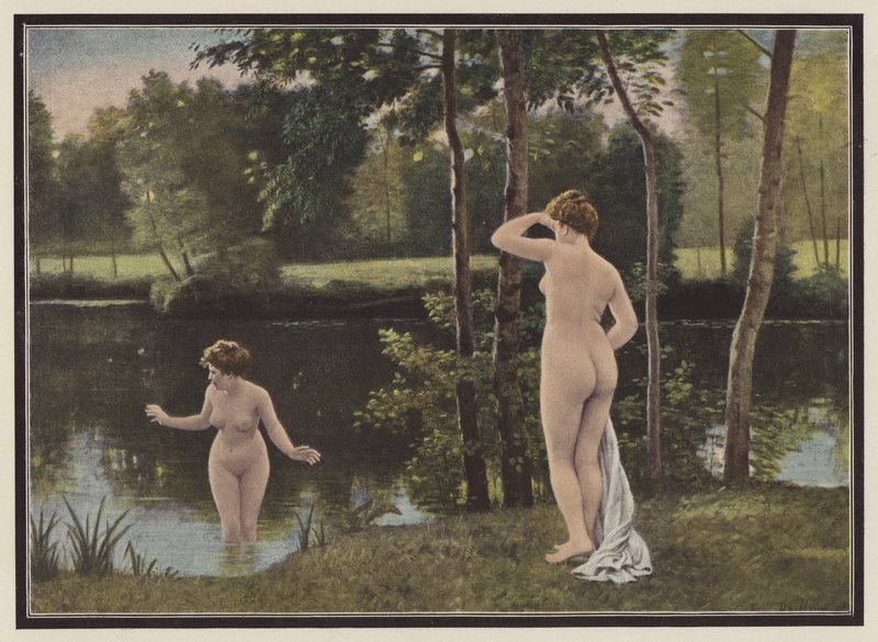 De baders door Francois Eugene Brillaud
