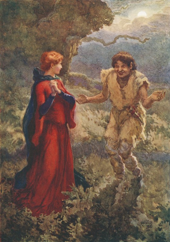 Comus in het Bos, uit Comus door John Milton door Frank Adams