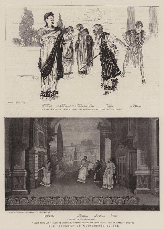 De Phormio op Westminster School door Frank Craig