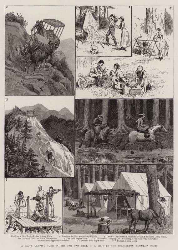 Een kampeertocht van een dame in het verre, verre westen, II, een bezoek aan de Washington Mountain Mines door Frank Dadd