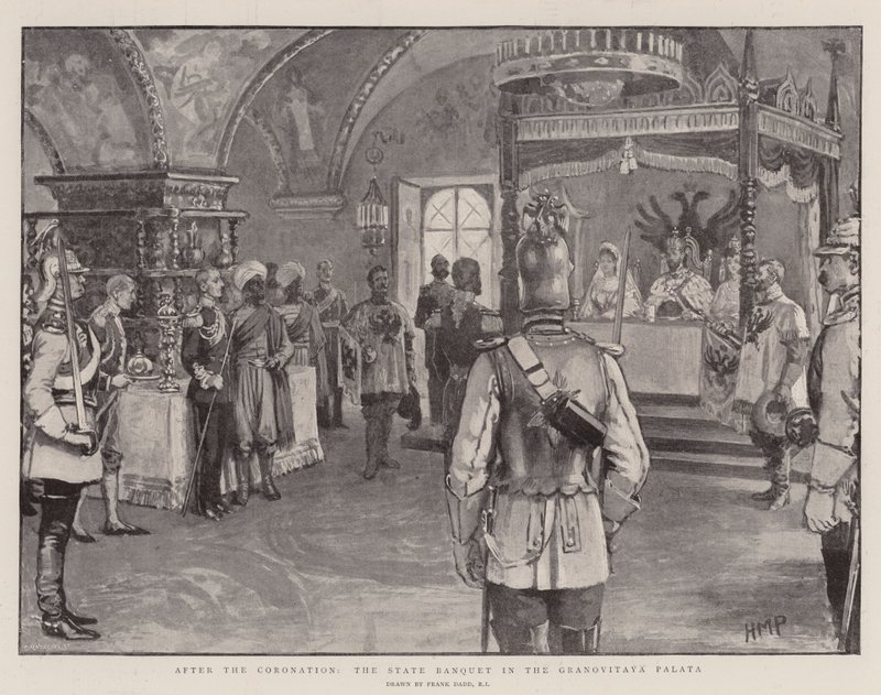 Na de Kroning, het Staatsbanket in de Granovitaya Palata door Frank Dadd