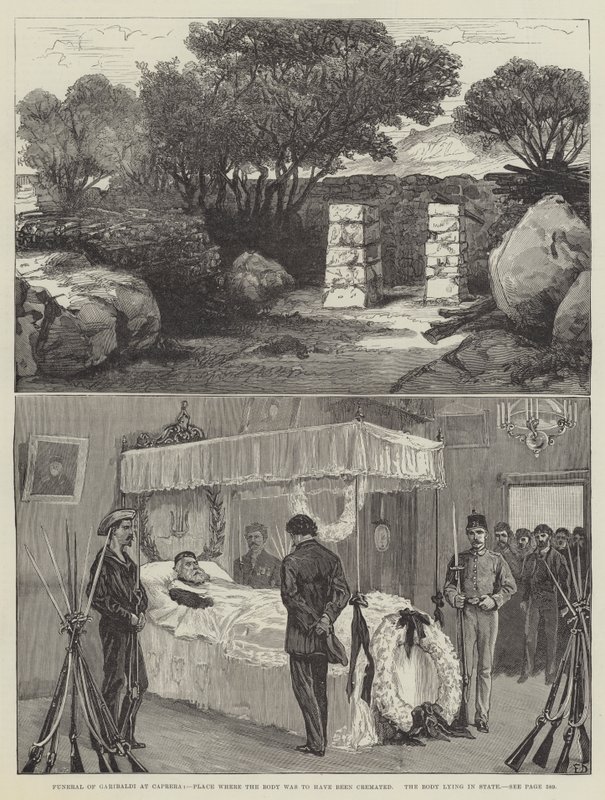 Begrafenis van Garibaldi in Caprera door Frank Dadd