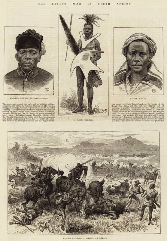 De Basuto-oorlog in Zuid-Afrika door Frank Dadd