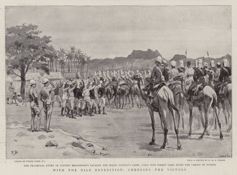 Met de Nijl-expeditie, de overwinnaars toejuichen door Frank Dadd