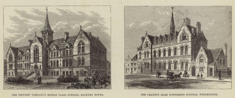 Schoolgebouwen in Londen door Frank Watkins