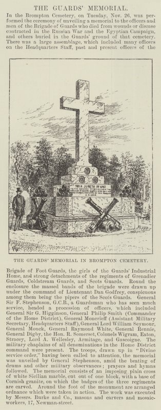Het Gedenkteken van de Wacht in Brompton Cemetery door Frank Watkins