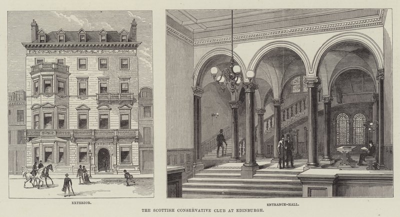 De Schotse Conservatieve Club in Edinburgh door Frank Watkins