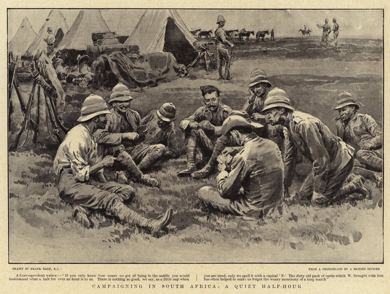 Campagne in Zuid-Afrika, een rustig halfuurtje door Frank Dadd