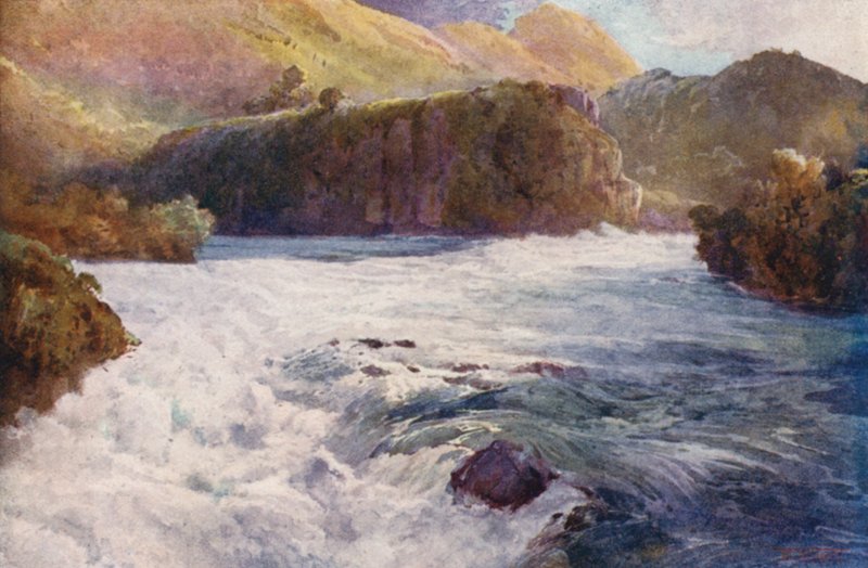 Nieuw-Zeeland: Aratiatia-rapids door Frank H Wright