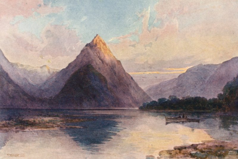 Nieuw-Zeeland: Mitre Peak door Frank H Wright