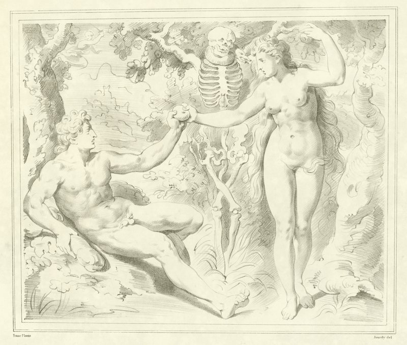 Adam en Eva door Frans Floris