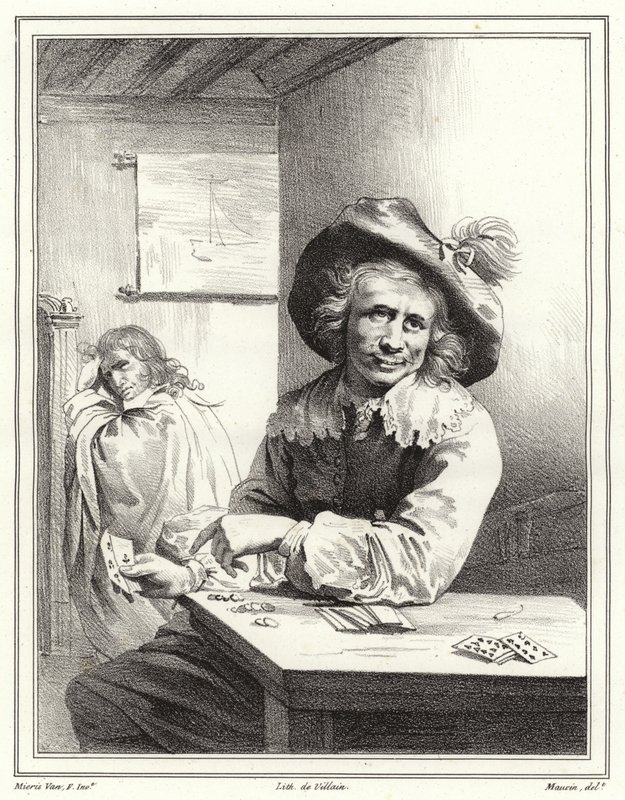 De Kaartspeler door Frans van Mieris