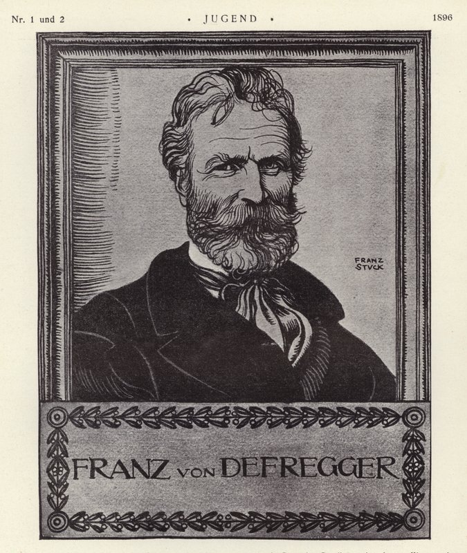 Franz von Defregger, Oostenrijkse kunstenaar door Franz von Stuck