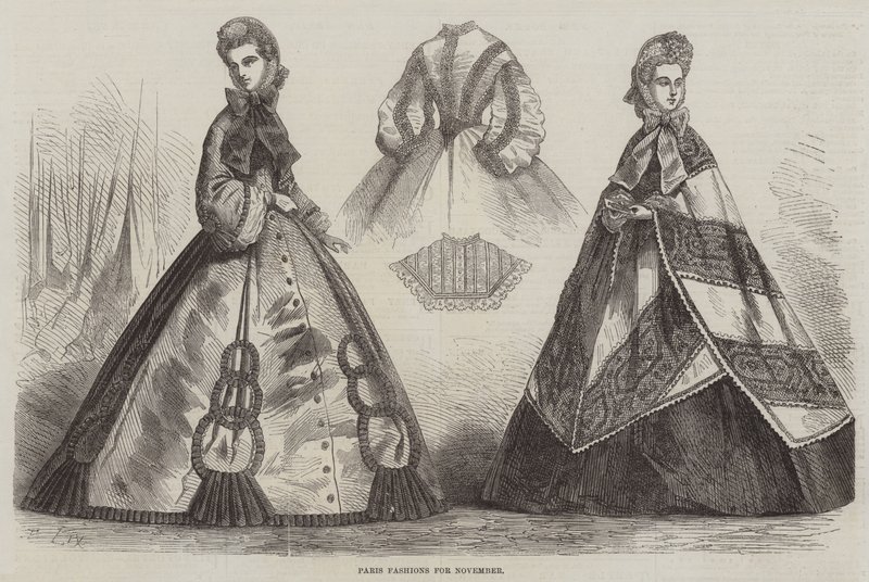 Parijse mode voor november door Frederic Theodore Lix