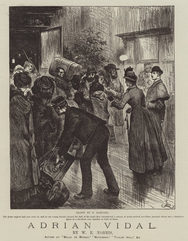 Adrian Vidal, door W E Norris door Frederick Barnard