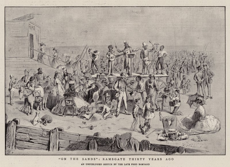 Op het zand, Ramsgate dertig jaar geleden door Frederick Barnard