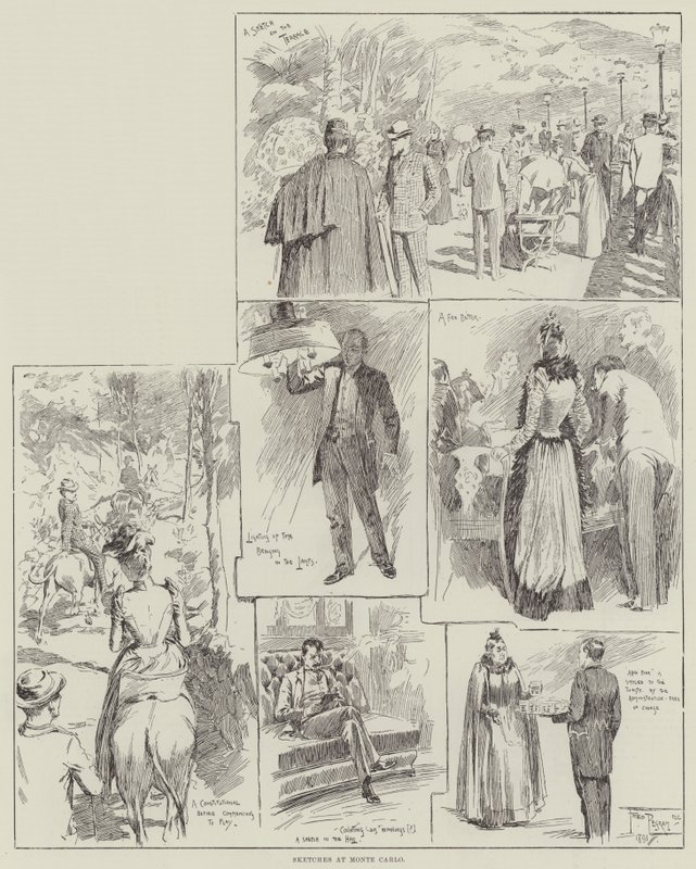 Schetsen in Monte Carlo door Frederick Pegram