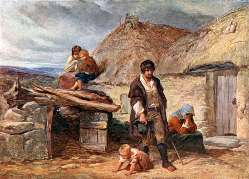 Een Ierse uitzetting door Frederick (after) Goodall
