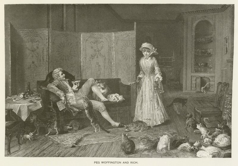 Peg Woffington en Rich door Frederick Smallfield
