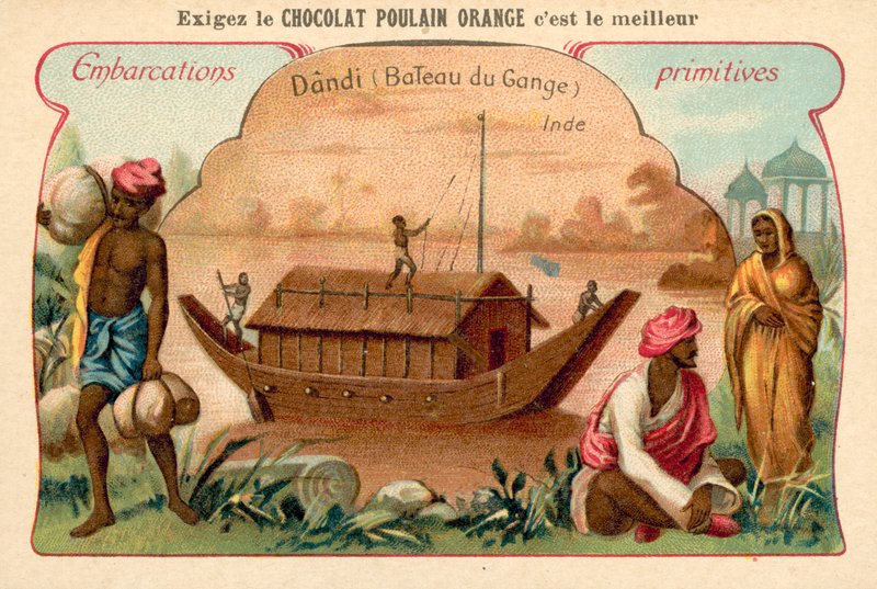 Dandi, Ganges rivierboot, India door French School