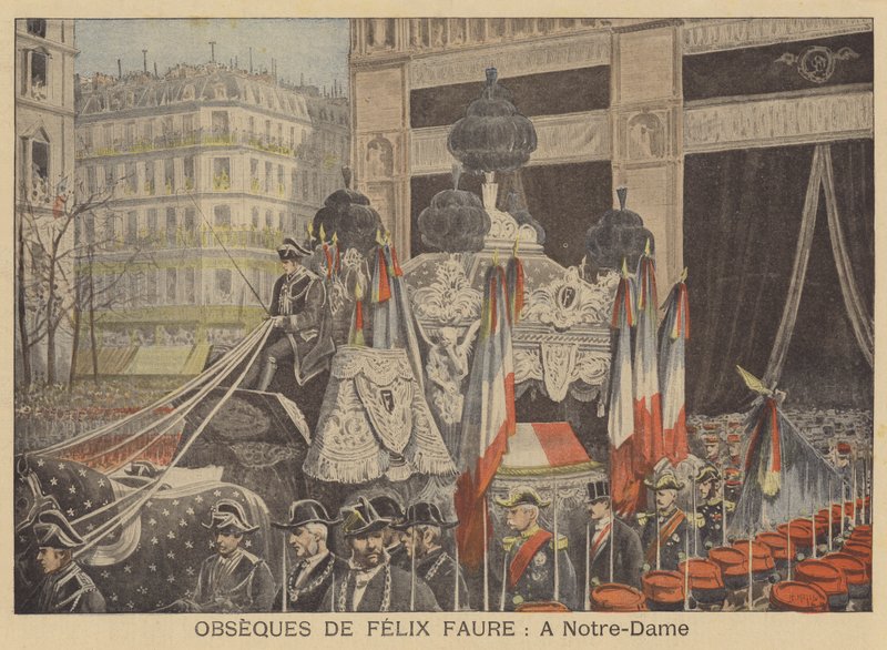 Begrafenis van president Felix Faure in de Notre Dame van Parijs door French School