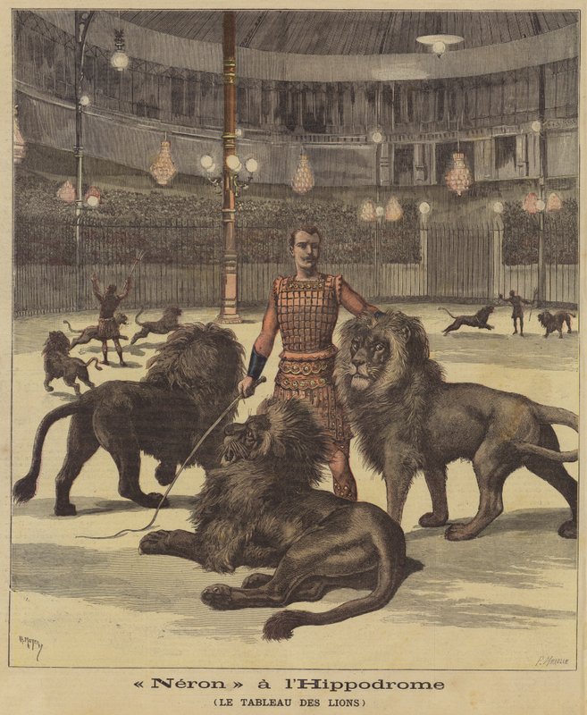 Nero, pantomime in het Hippodrome, Parijs door French School