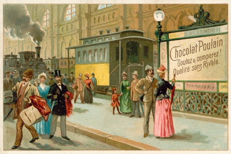 Stationsscène door French School