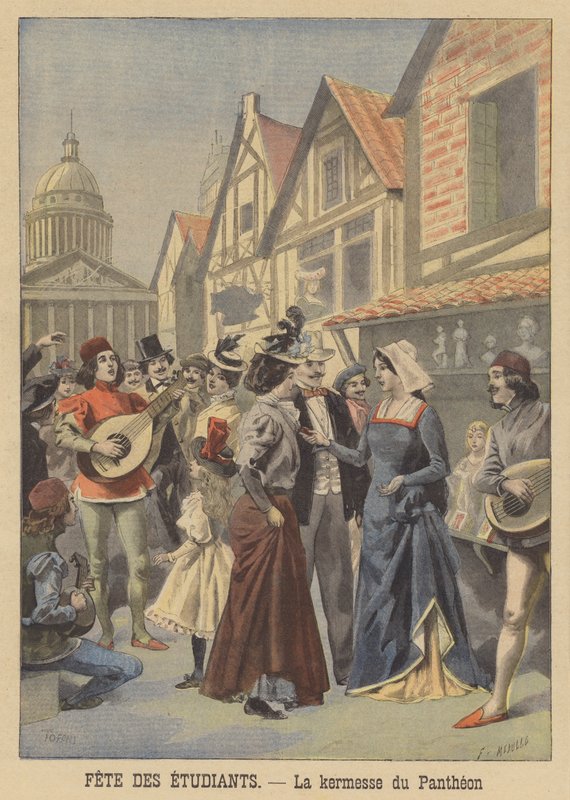 Studentenbeurs bij het Pantheon, Parijs door French School
