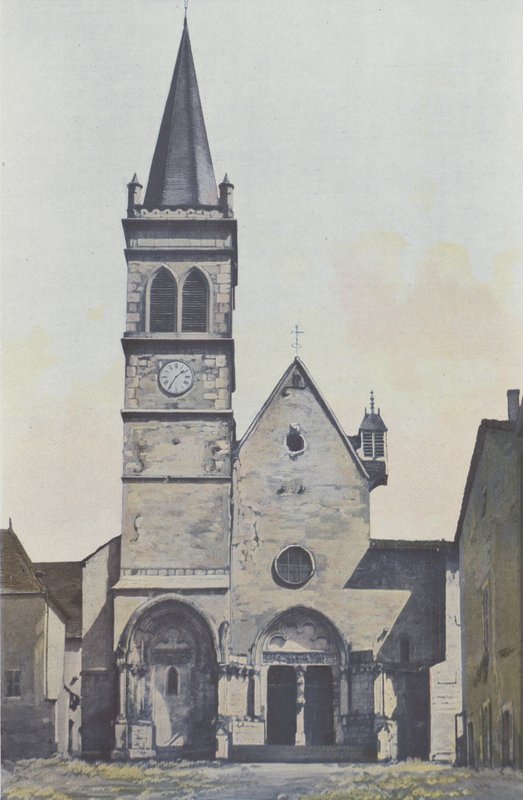Ambronay, Kerk, Westgevel door French Photographer