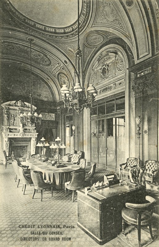 Bestuurskamer, Credit Lyonnais bank, Parijs door French Photographer