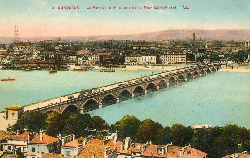 Bordeaux, De Brug, De Stad door French Photographer