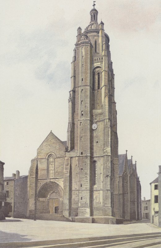 Bressuire, Kerk, Geheel ZW door French Photographer