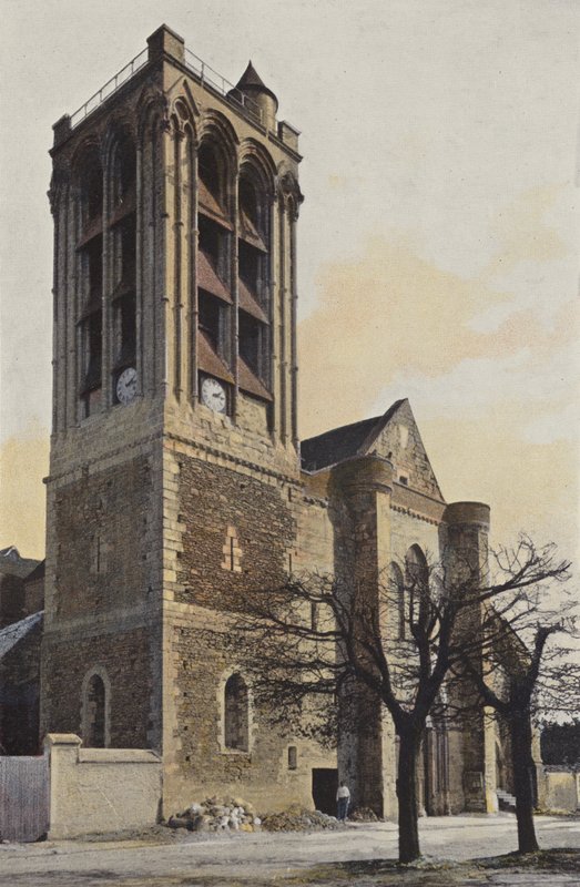 Champeaux, kerk, westgevel door French Photographer