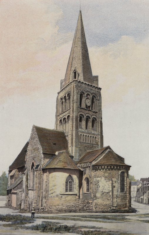 Chemille, Kerk Notre-Dame, Zuidoostelijke Uitzicht door French Photographer