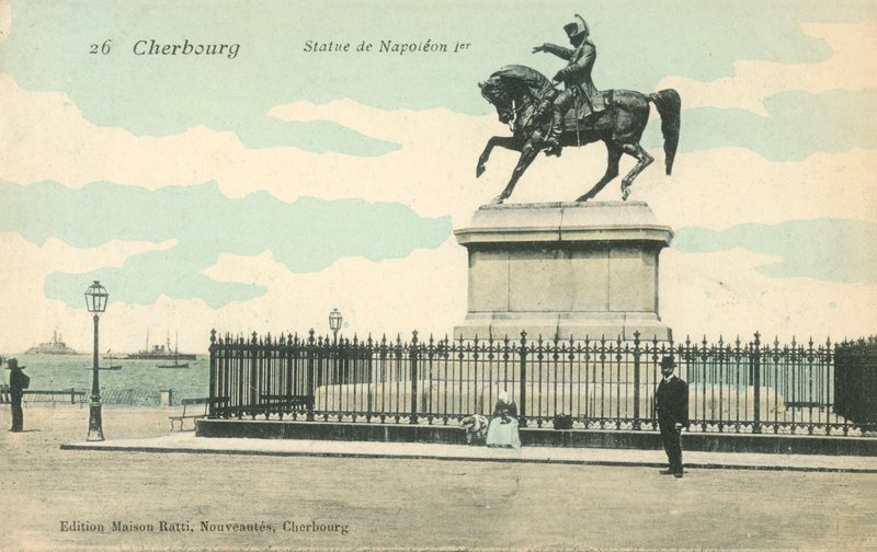 Cherbourg, Frankrijk, standbeeld van Napoleon I door French Photographer