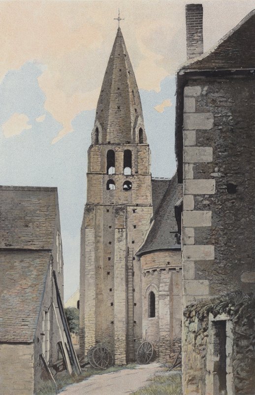 Courcay, Kerkklok door French Photographer