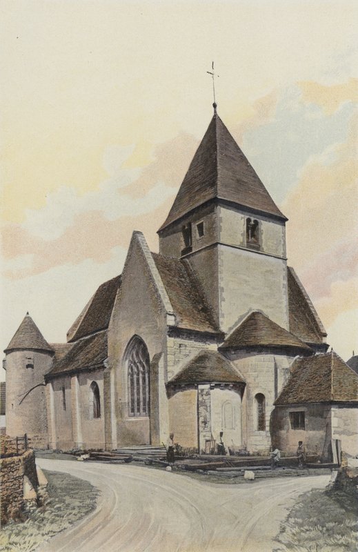 Druyes, Kerk, Geheel ZO door French Photographer