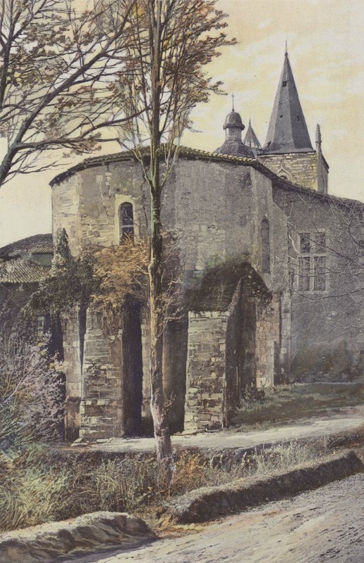 Hagetmau, Kerk, Kant van de apsis door French Photographer