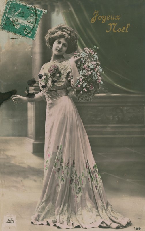 Joyeux Noel. Ansichtkaart verzonden in 1913 door French Photographer