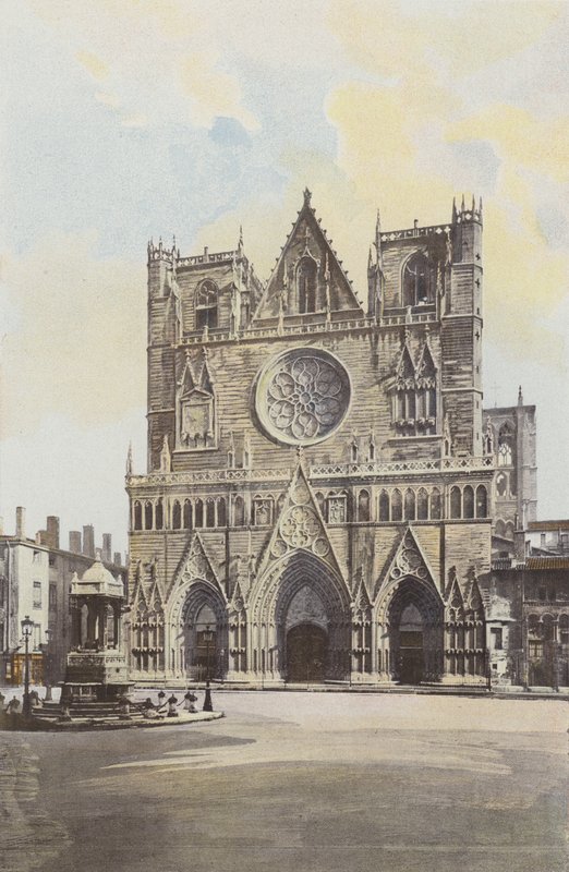 Lyon, St-Janskathedraal, Westgevel door French Photographer